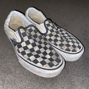 Platform checkered vans